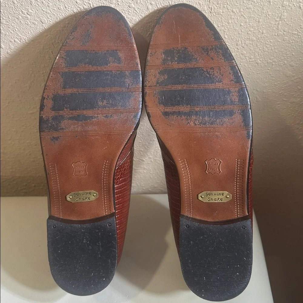 Stacy Adam’s Snakeskin Dress Loafers Size 8 1/2 M